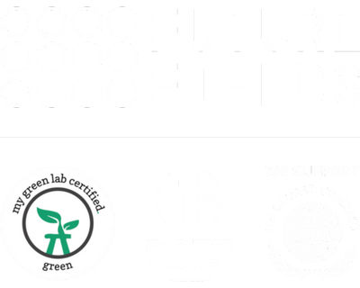 Future Fields logo and sustainability affiliations